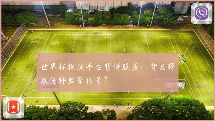 世界杯投注平台暂停服务,背后释放何种监管信号?